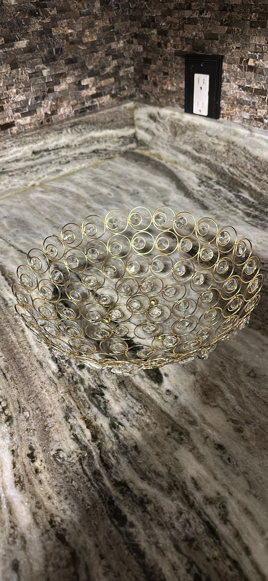 New 10” Gold Decoration Basket