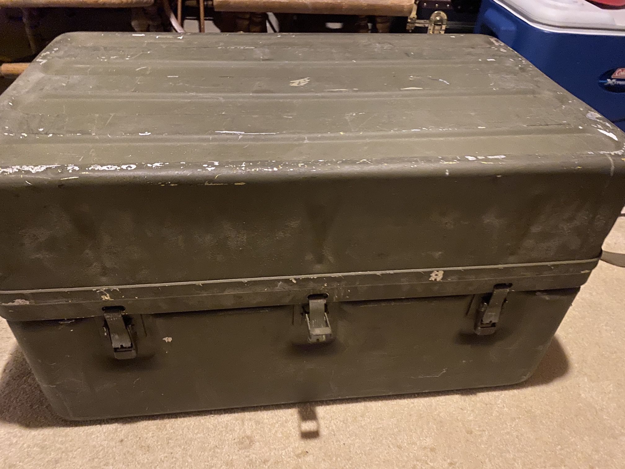 Metal Footlocker In Green