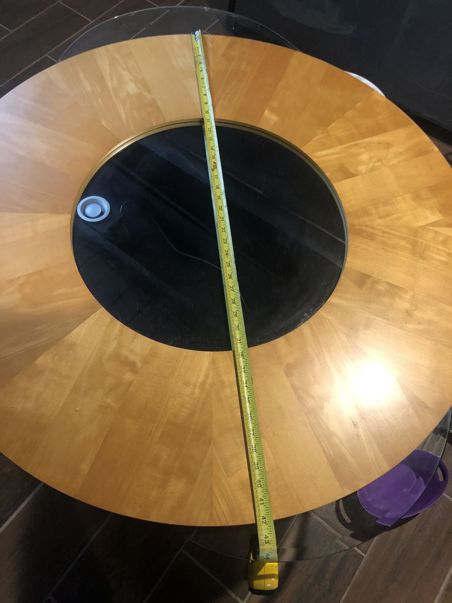 Circular wooden mirror Home decor