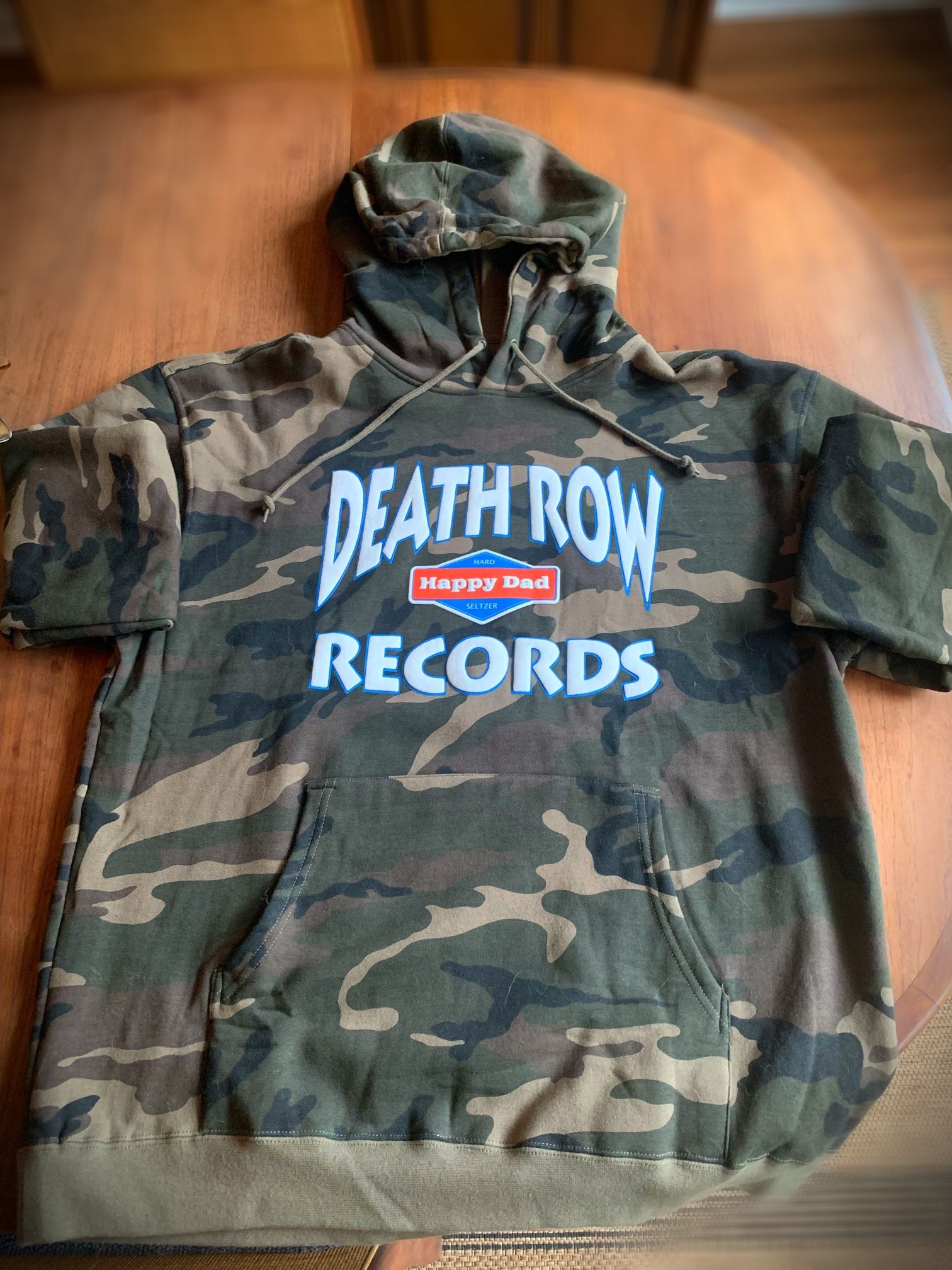 HAPPY DAD X DEATH ROW COLLAB HOODIE (CAMO) SALE PRICE$50     