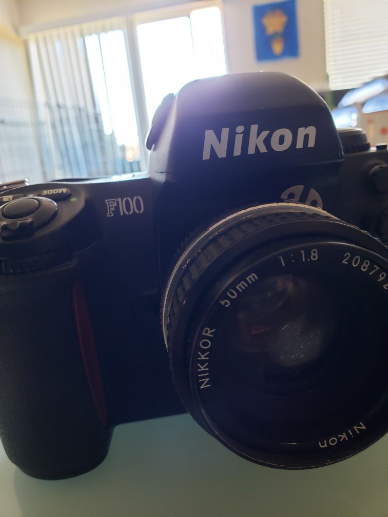 Nikon F100 Film SLR + 50mm 1.8 lens