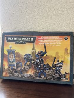 WARHAMMER 40k Space Marine Command Squad RARE BOX SET!
