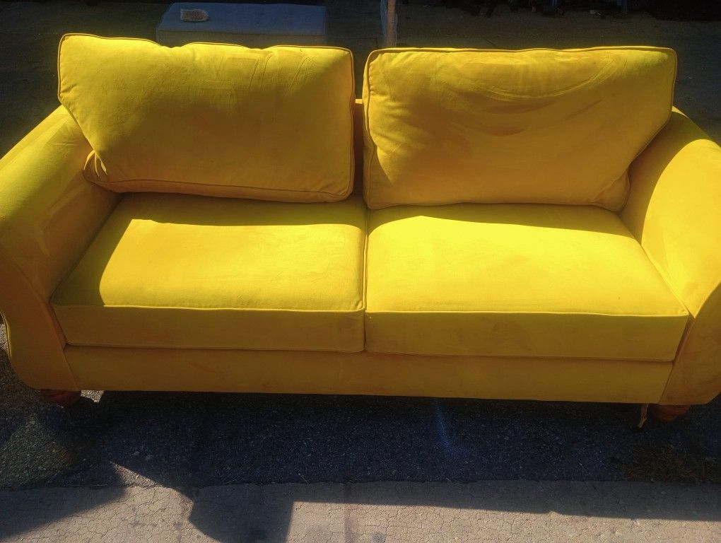 3 seat Yellow Sofa