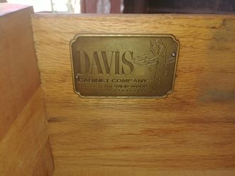 Davis Cabinet Co. Vanity / Toilet Table — Vintage Cherry, Vintage 1960s