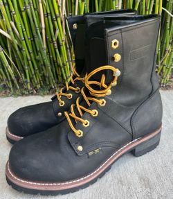 AdTec 9-inch steel toe logger work boots..Sz 10.5W Men’s..Oil resistant..Located west roseville..