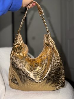 Gold Michael Kors Shoulder Bag