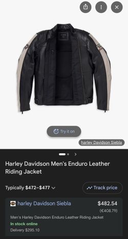 Harley Davidson Men's  “M” Enduro Leather Riding Jacket