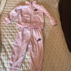 Nike Sweatsuit Pink Jacket And Pants 12 Months 
