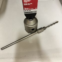 Milwaukee 2-9/16 inch Carbide SDS Masonary Concrete But