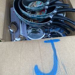 Box Of Cookware Lot#J