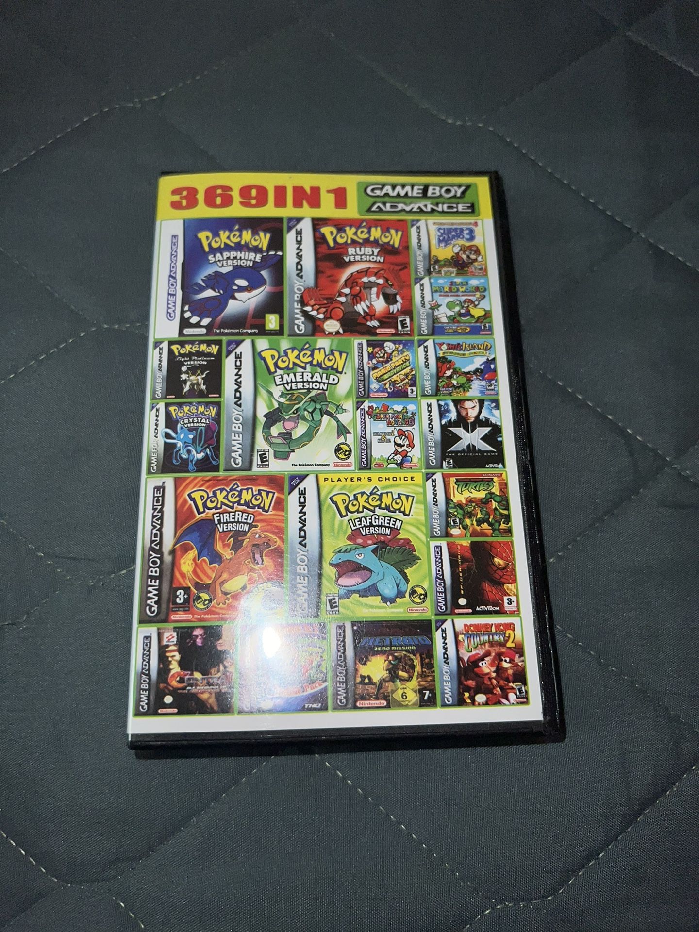 Gameboy Advance Multigame Blue 369 in 1 Game