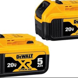 DEWALT 20V MAX XR Battery, 5 Ah, 2-Pack (DCB205-2) Brand new