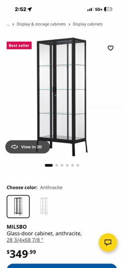 Glass door cabinet