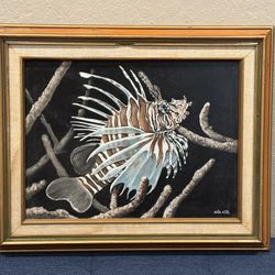 Incredible 1987 Realism Lionfish Original Oil Painting by Rick King