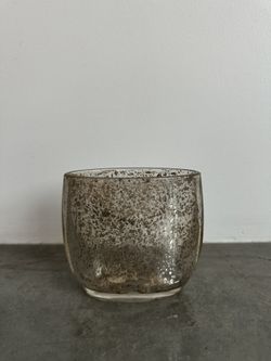 Small Gold Crackle Glass Vase/Holder