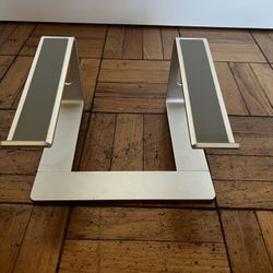 Laptop Stand for Desk Detachable Aluminum Computer Riser Portable Metal Notebook Printer Stand Holder Compatible with MacBook Air, Pro, Dell, HP, Leno