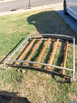 1960 s wooden luggage rack for Volkswagen beetle.