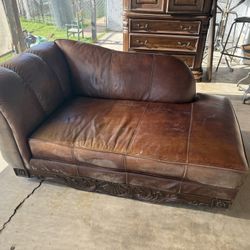 Leather Chaise Lounge Couch