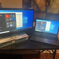 🎉 HP Laptop + AOC Monitor Bundle – Plug & Play Setup – $100 OBO