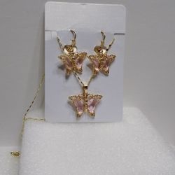 14k Oro Laminado Set de 3  Piezas 