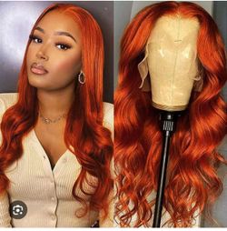 -  free -22 inch ginger/red body wave / 12 inch black wig ( both human hair