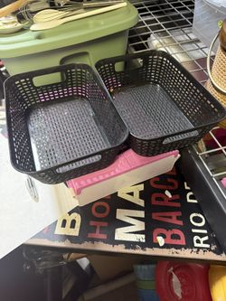 2 Plastic Baskets 