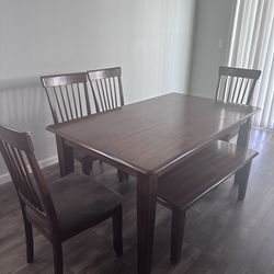 Wood Dining Set For 6