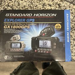 Standard Horizon Marine Radio New In Box and Antenna 6’