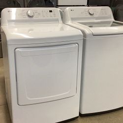 LG Washer (4.3 Cu Ft) And Dryer (7.3 Cu Ft) Set New Scratch And Dent