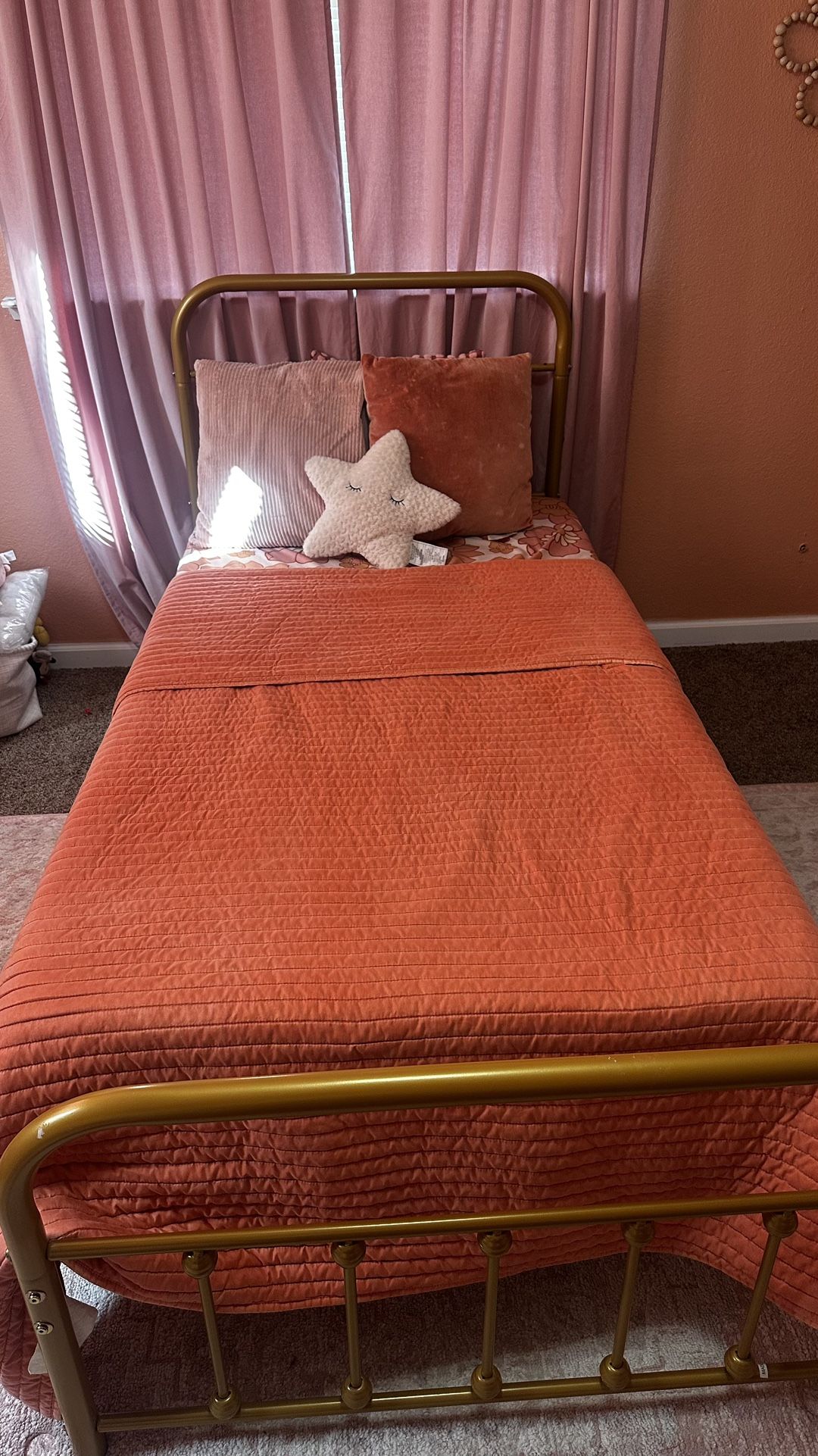 Gold Twin Size Bed Frame