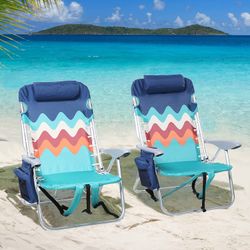 Brand New Backpack Beach Chair Set of 2
