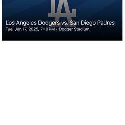 2 Tickets Dodgers Vs San Diego Padres 