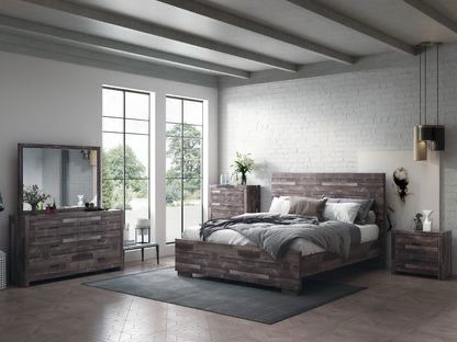 Brand New 4PC Dark Oak Bedroom Set