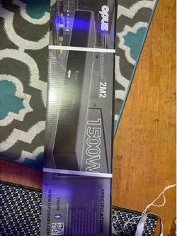 Opus 2M2 Rectangular Soundbar 1500W HDMI Bluetooth Hi-Res Audio Black Speaker