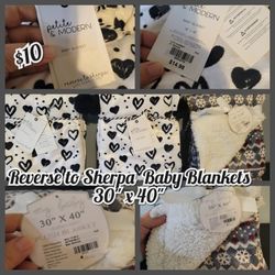 Reverse to Sherpa Baby Blankets 30" X 40"