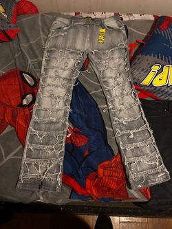 grey spark stacked jeans size 42x32