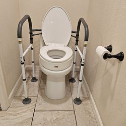 Toilet Seat Riser And Toilet Rails