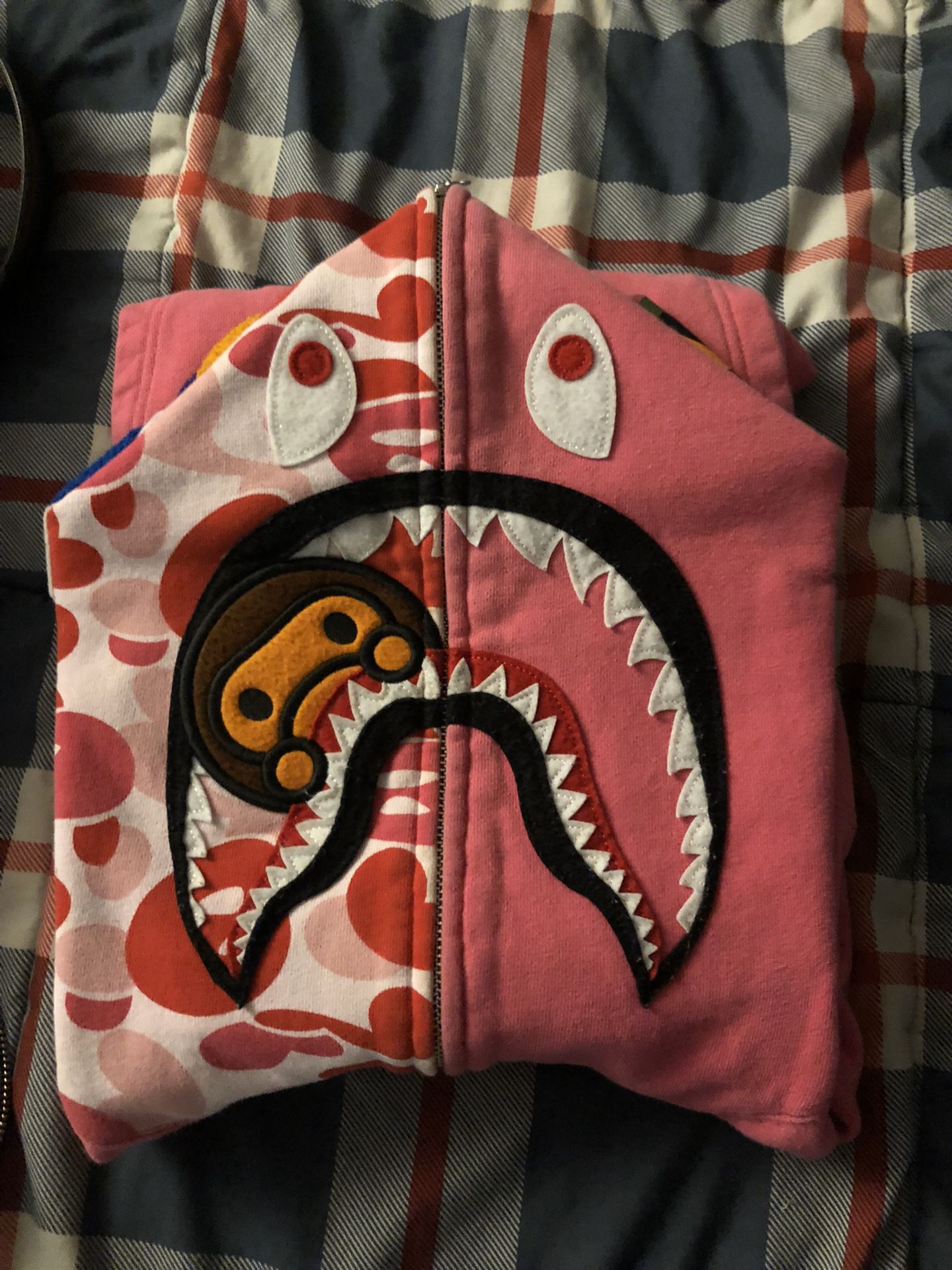 Bape shark hoodie pink baby milo