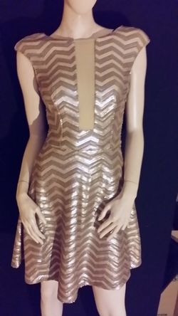 Bebe Gold Dress XS