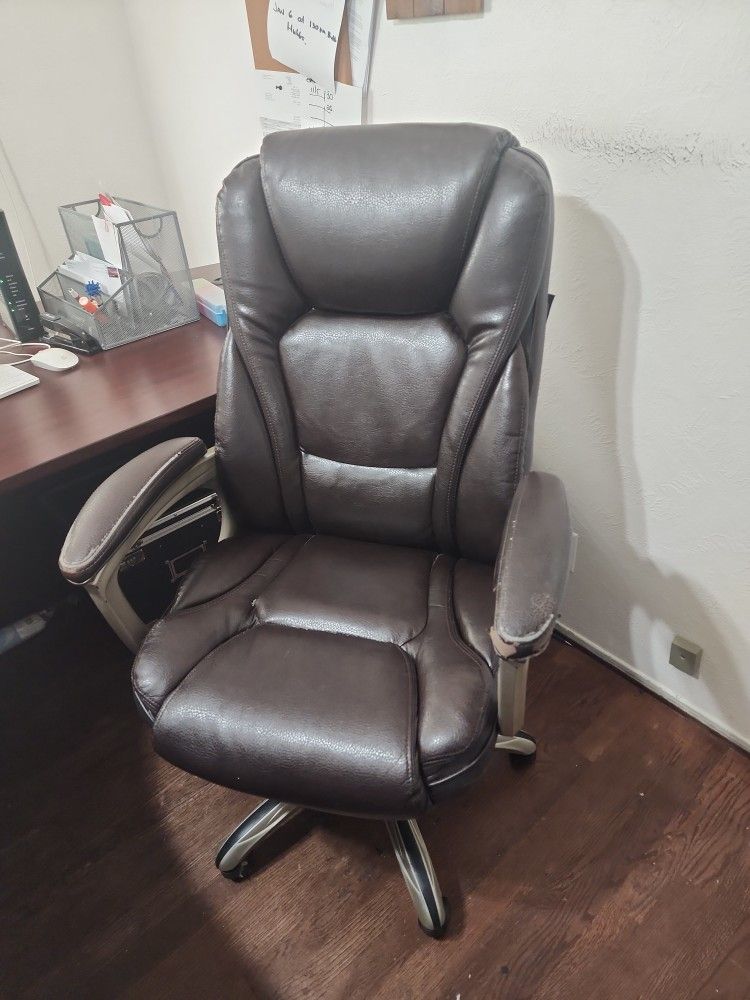 2 Office CHAIRS. Gray and Brown