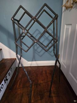 Artist made wine bottle holder