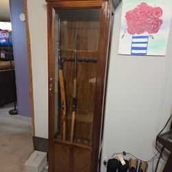 Gun cabinet.