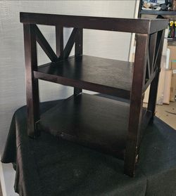 Espresso colored side table, nightstand, end table