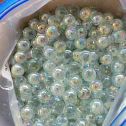 Glass marbles, 75 Lbs