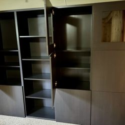 Large Dark Brown IKEA Cabinets 