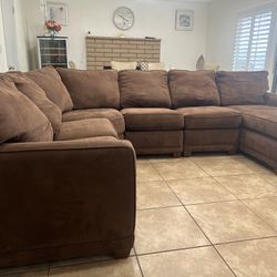 Dark Brown Sectional Couch 