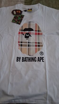 BAPE A Bathing Ape Plaid Logo T-Shirt XL
