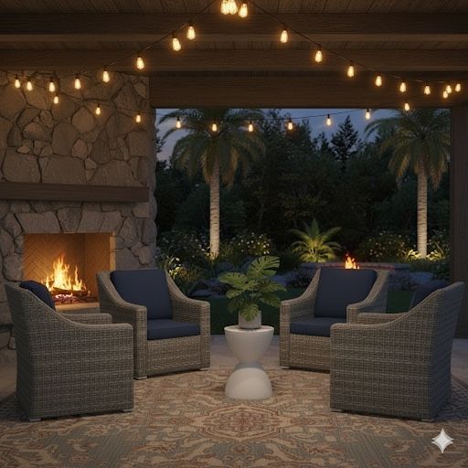 4pc Outdoor Patio Furniture Conversation Set