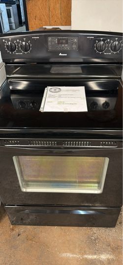 Amana Black Smooth Top Electric Range