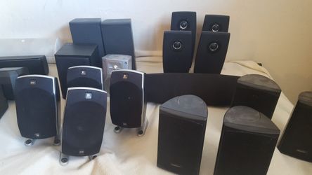 speakers sets and miscellaneous speakers. all kinds klipsch jbl polk infinity sony pioneer yamaha.